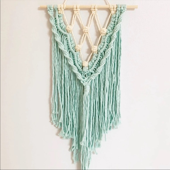 Other - Boho Macrame Wallhanging • Mint